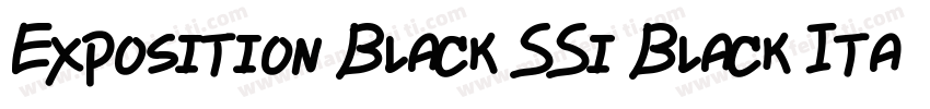 Exposition Black SSi Black Italic字体转换